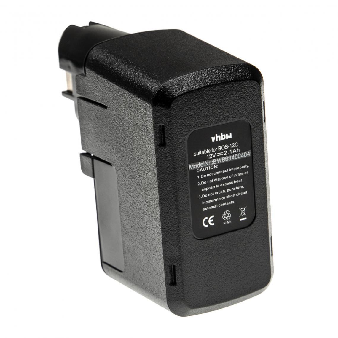 Vhbw - vhbw Batterie compatible avec Bosch PSR 12VES outil électrique (2100mAh NiMH 12 V) - Accessoires vissage, perçage