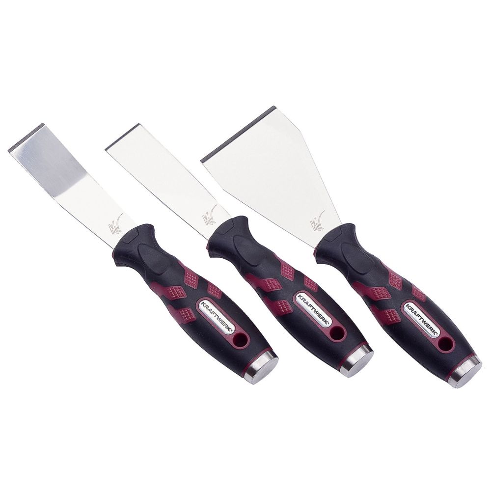 Kraftwerk - Jeu de 3 spatules/grattoirs à coupe INOX ergokraft KRAFTWERK - Outils de coupe
