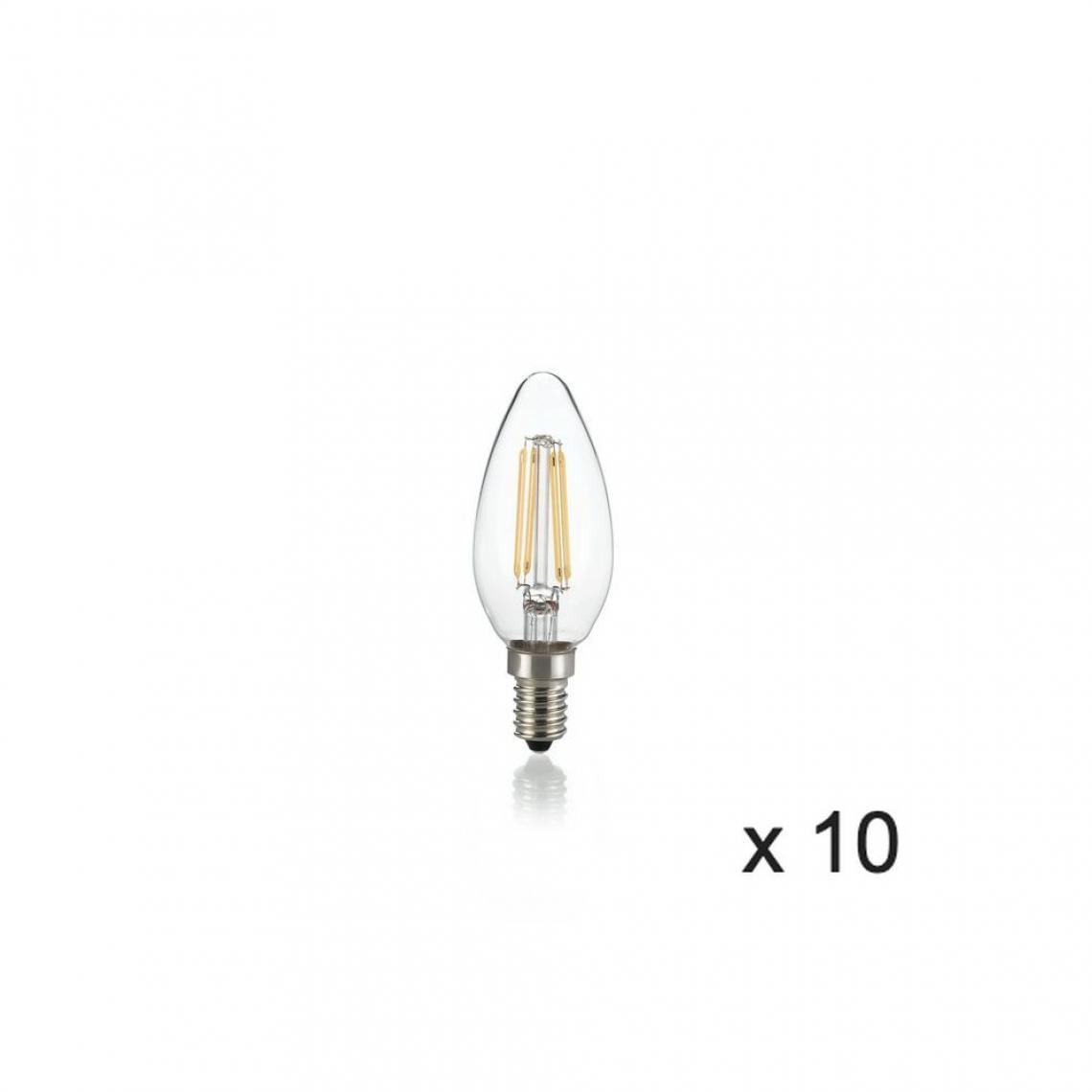 Ideal Lux - Ampoule (x10) 4W E14 Transparent D3,5 188928 - Ampoules LED