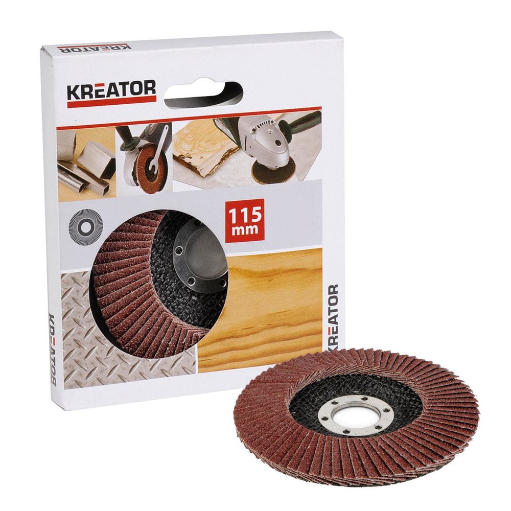 Kreator - KREATOR - Disque à lamelle corindon - grain 80 - Ø 115 mm - Accessoires brossage et polissage
