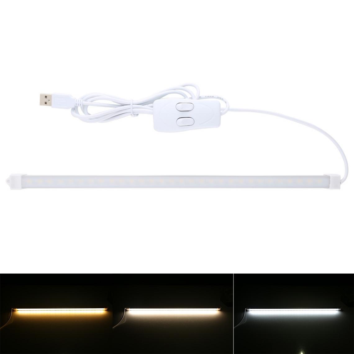 Wewoo - 34cm 60 LEDs 400LM Lampe de barre de bande LED USB tricolore avec interrupteur - Ampoules LED