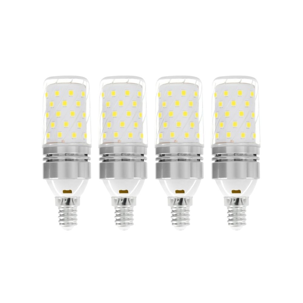 Wewoo - Ampoule LED E14 Ampoules, 8W Candélabre Équivalent de 70 Watts, 700lm, Base bougie décorative E27 Maïs Non-Dimmable Ampoules lustre Lampe 4PCS (Blanc froid) - Ampoules LED