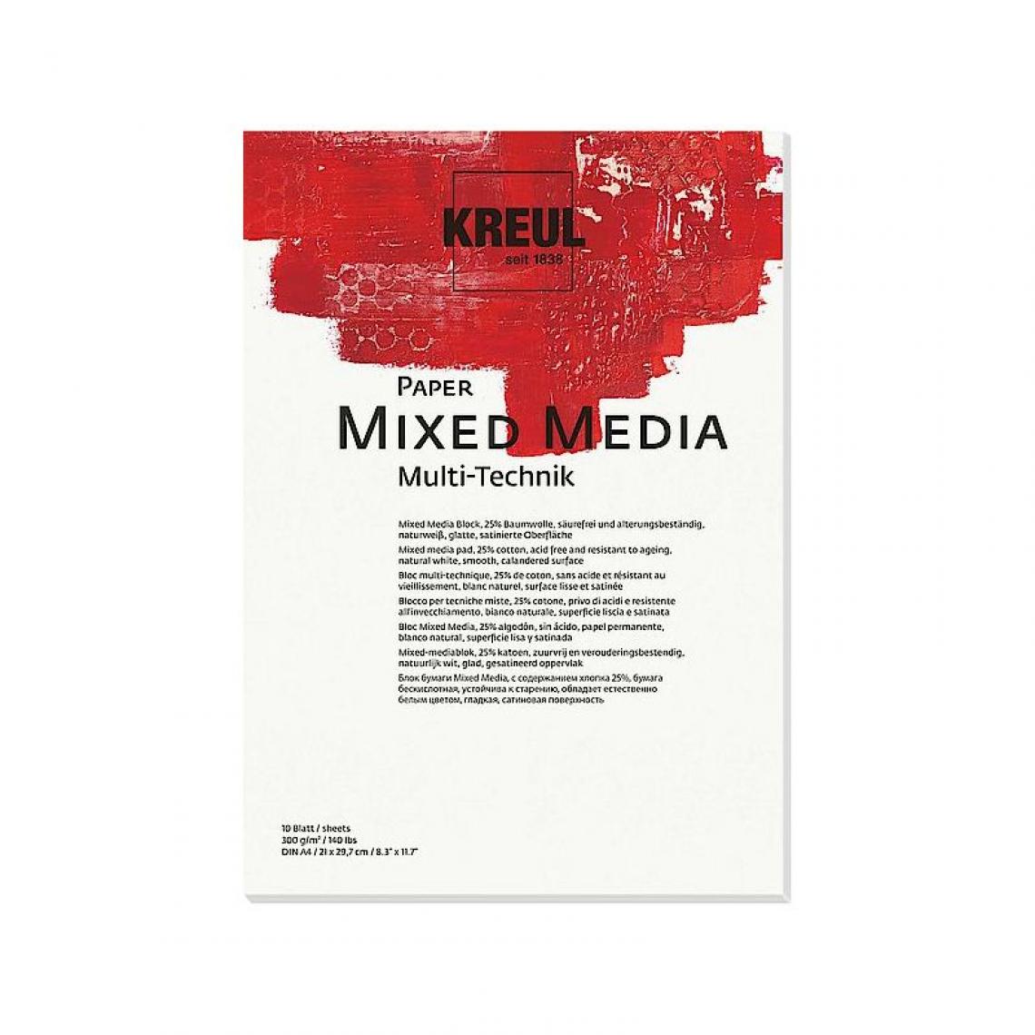 Kreul - KREUL Bloc pour artistes Paper Mixed Media, A4, 10 feuilles () - Outils et accessoires du peintre