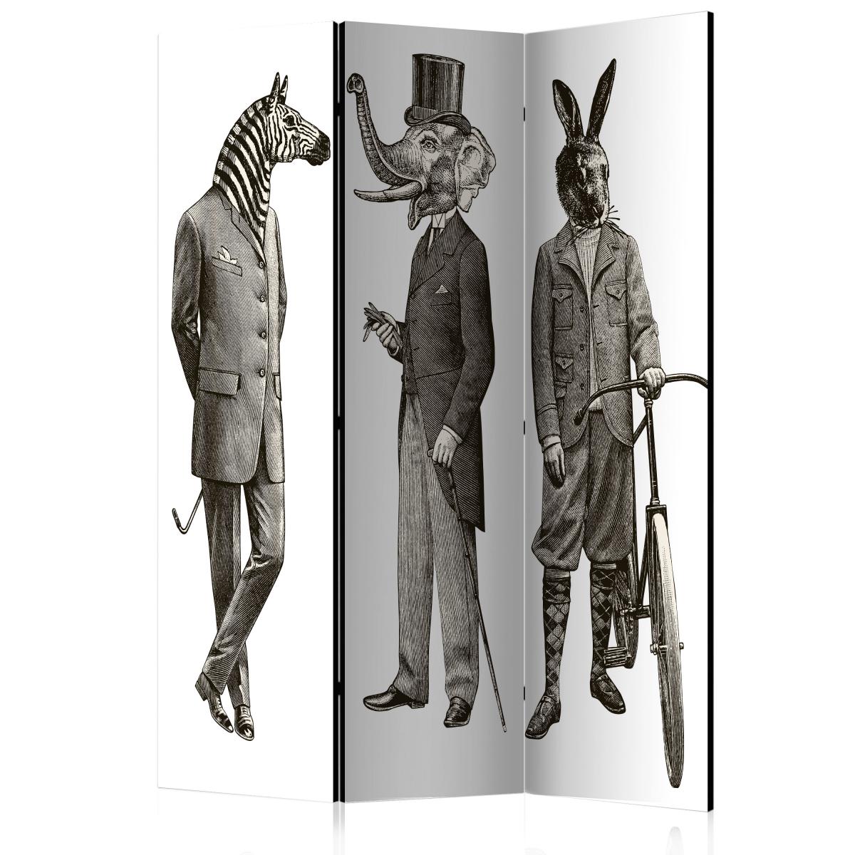 Bimago - Paravent 3 volets - Elegant Zoo [Room Dividers] - Décoration, image, art | 135x172 cm | - Cloisons