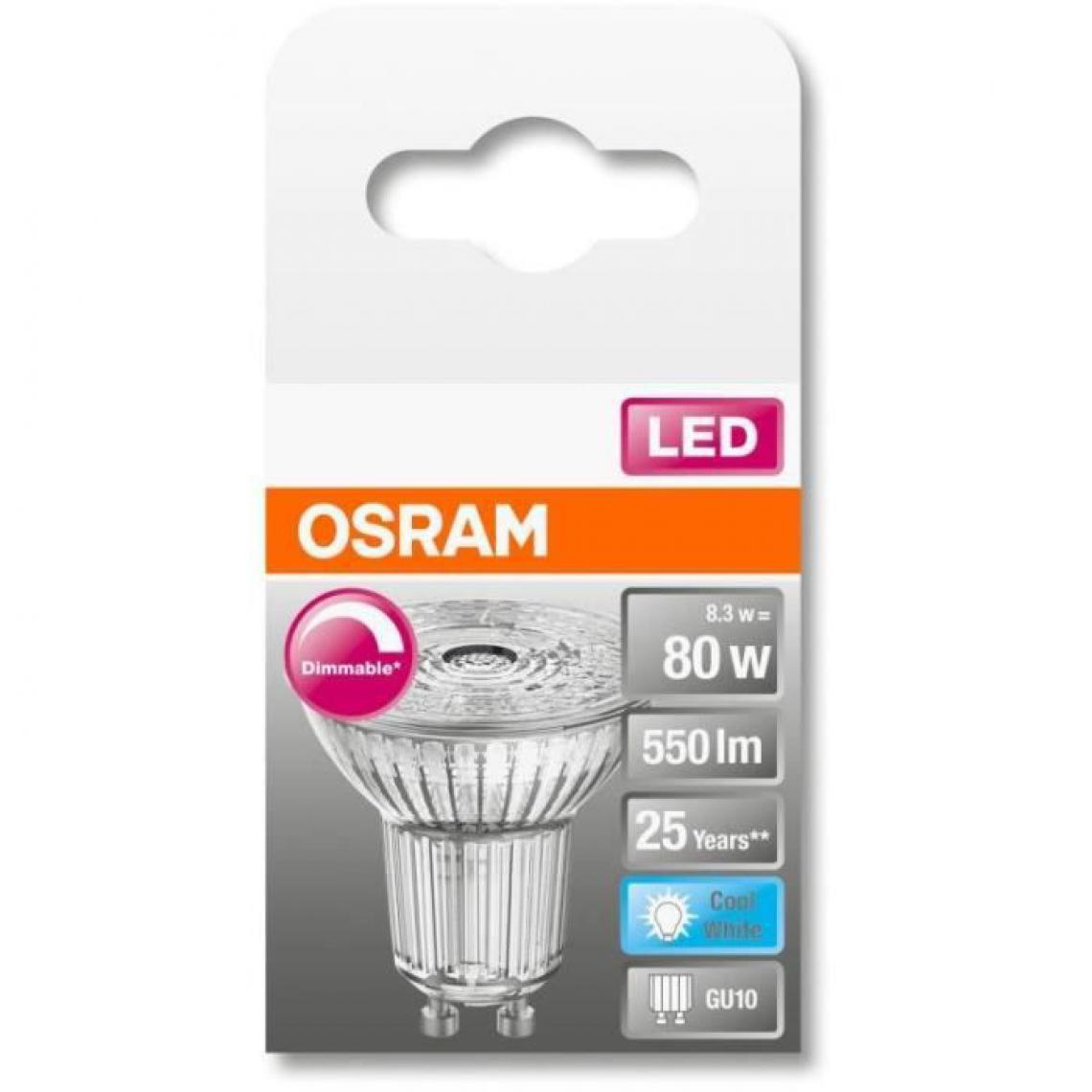 Osram - Spot PAR16 LED 36° verre variable - 8,3W - Ampoules LED