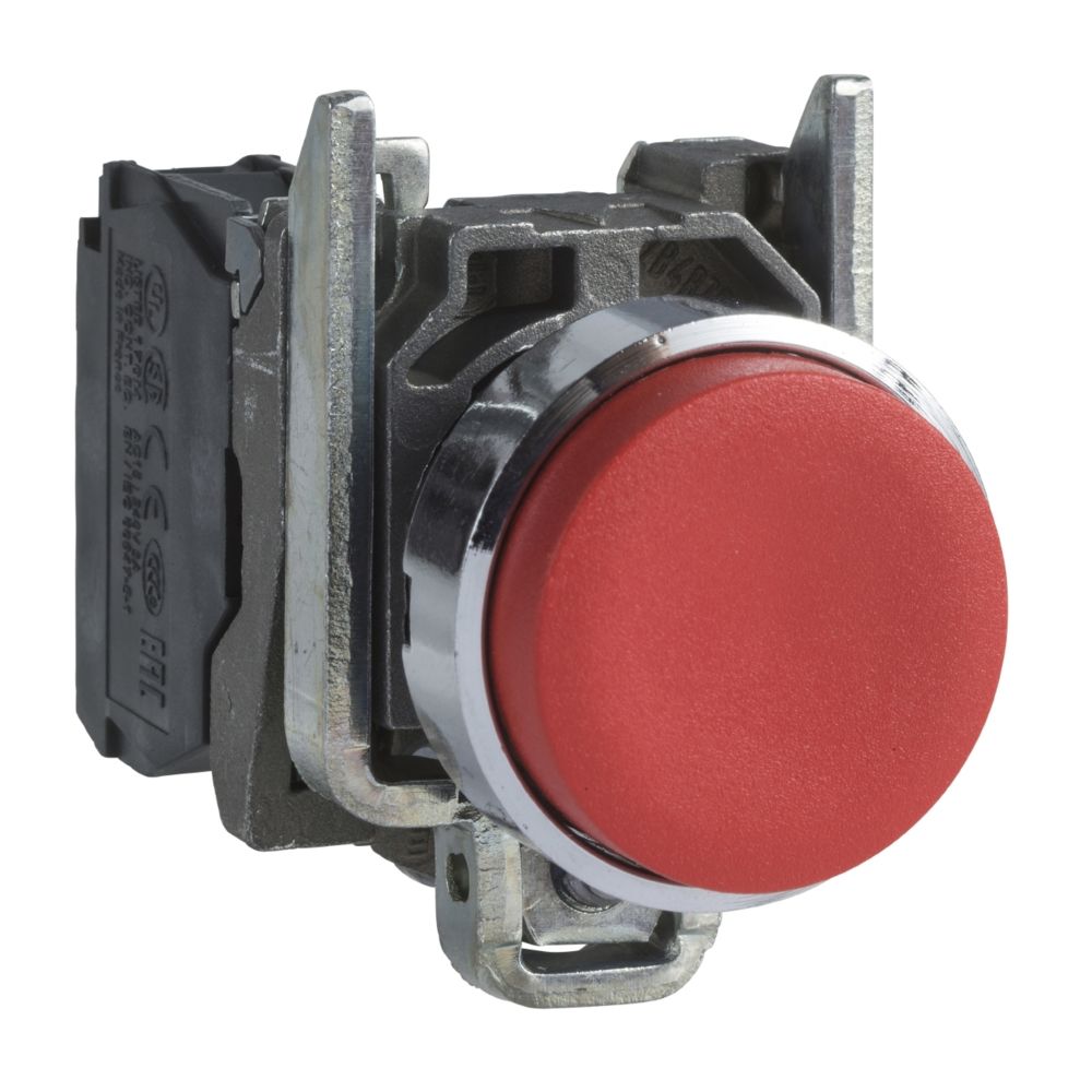 Schneider Electric - bouton poussoir - dépassant - 1 nf - rouge - complet - schneider harmony xb4bl42 - Autres équipements modulaires