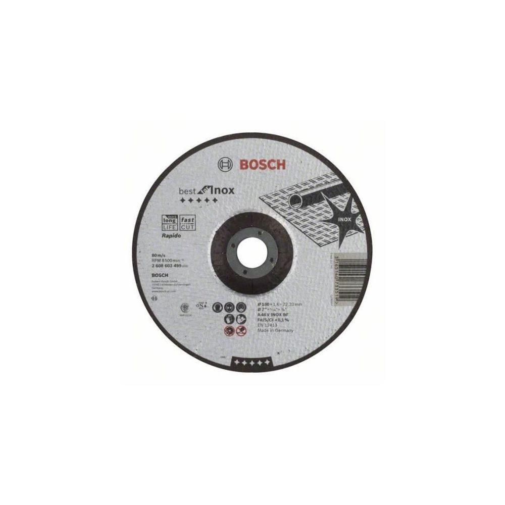 Bosch - BOSCH Disque a tronçonner a moyeu déporté Best for Inox - Rapido diametre 180 x 1,6mm - Abrasifs et brosses