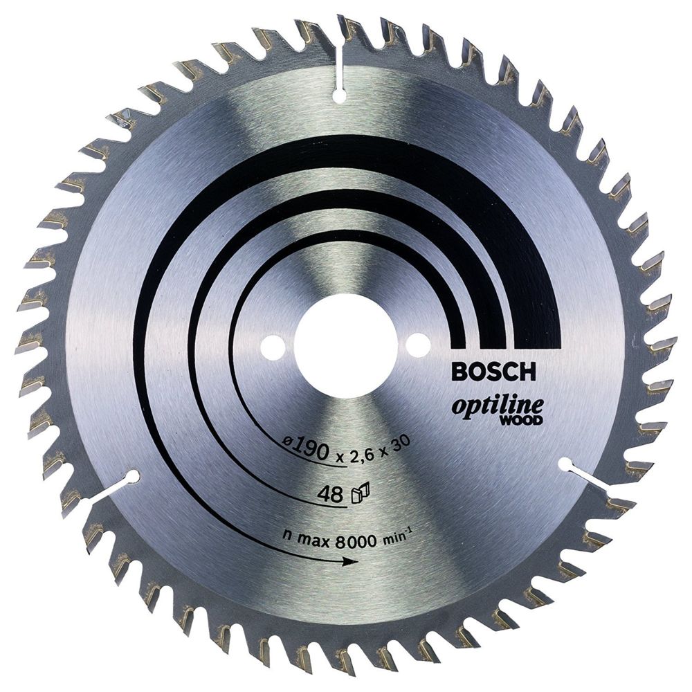 Bosch - Lame de scie circulaire Optiline Wood 190 x 30 x 2,6 mm, 48, 1 pièce - 2608640617 - Accessoires sciage, tronçonnage