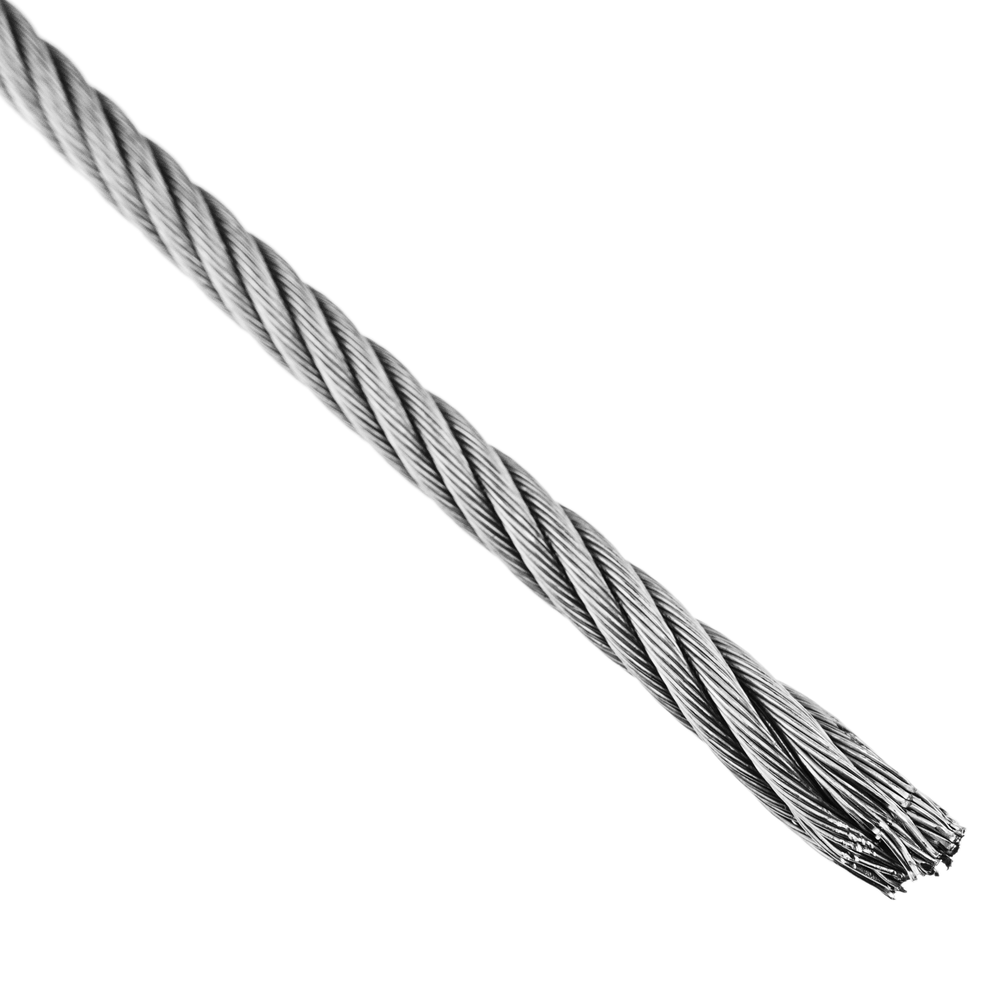 Bematik - Câble en acier inoxydable 7x19 de 6,0 mm. Bobine de 25 m - Fils et câbles électriques