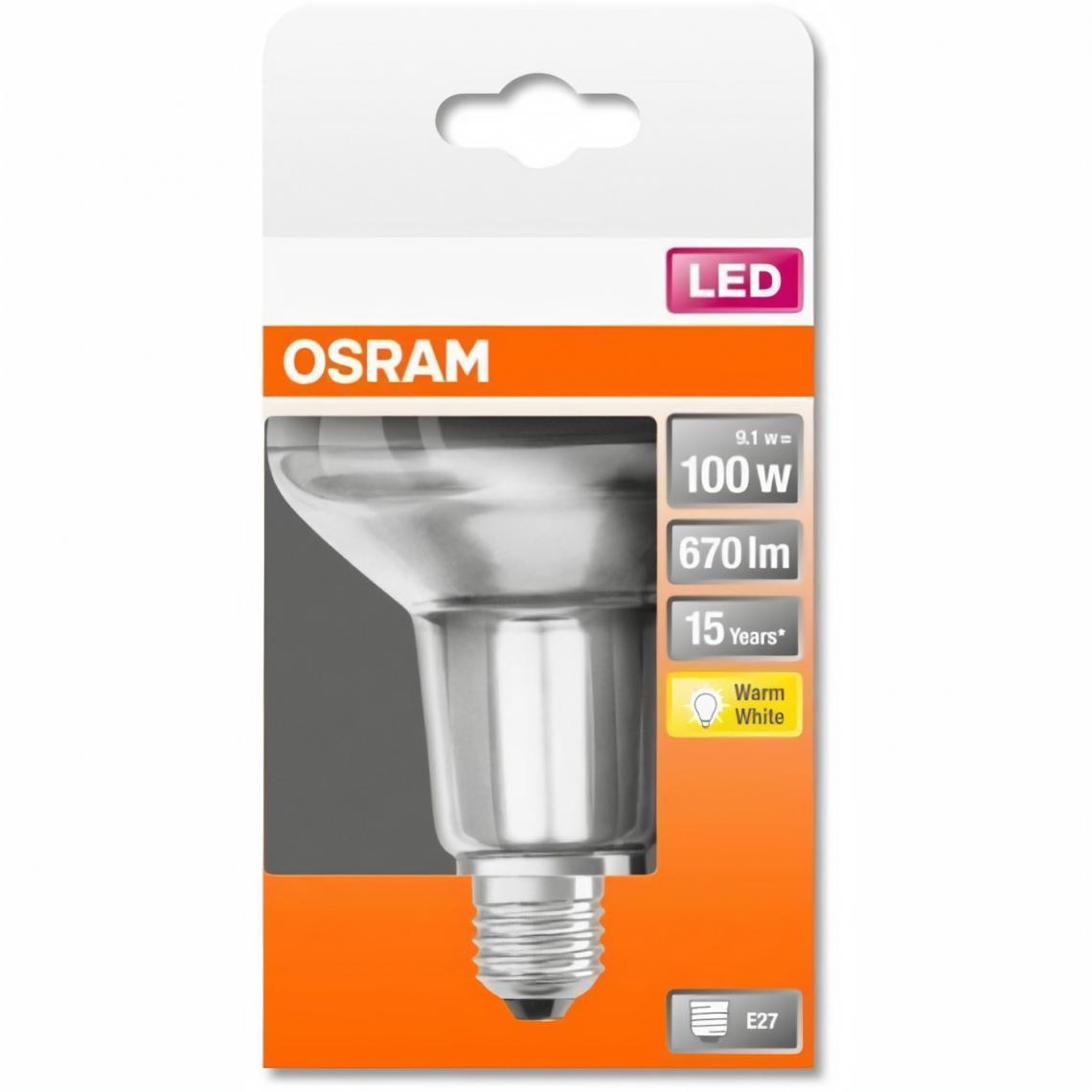 Osram - OSRAM Spot R80 LED verre clair 9,1W=100 E27 chaud - Ampoules LED
