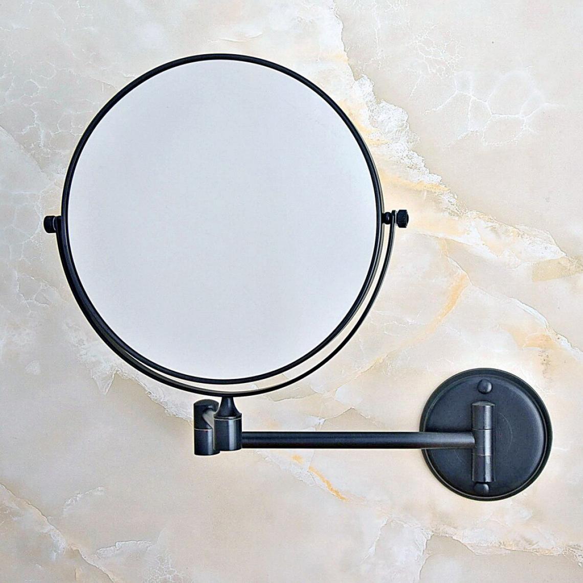 Universal - Huile noire friction laiton salle de bains rasage beauté miroir double latéral mural/accessoires de salle de bains |(Le noir) - Miroir de salle de bain
