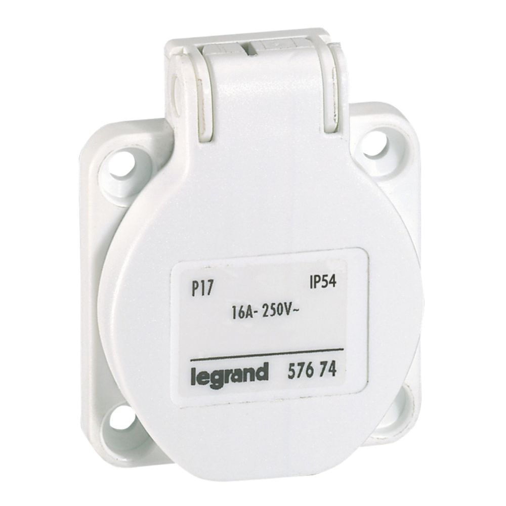 Legrand - prise tableau 16 ampères 2p+t ip54 blanc - legrand 57674 - Fiches électriques