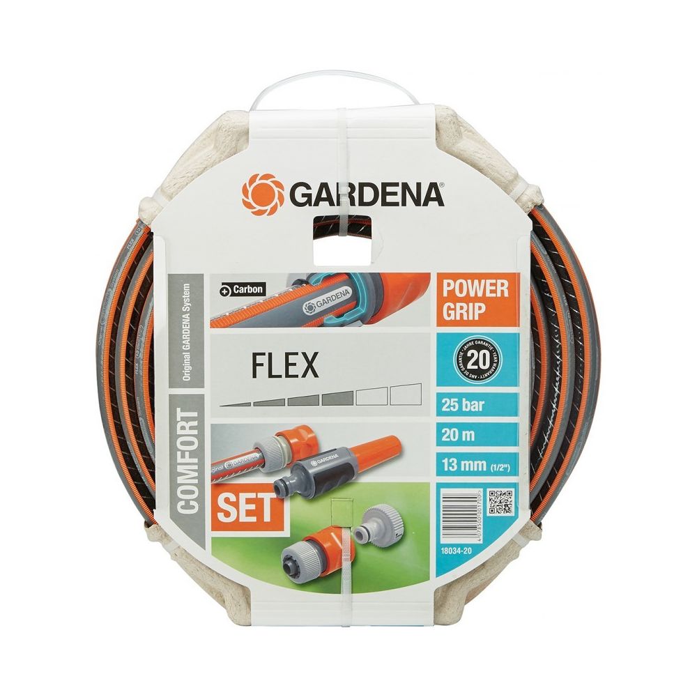 Gardena - GARDENA Ensemble de tuyau d'arrosage Comfort FLEX 13 mm 20 m 18034-20 - Enrouleur électrique