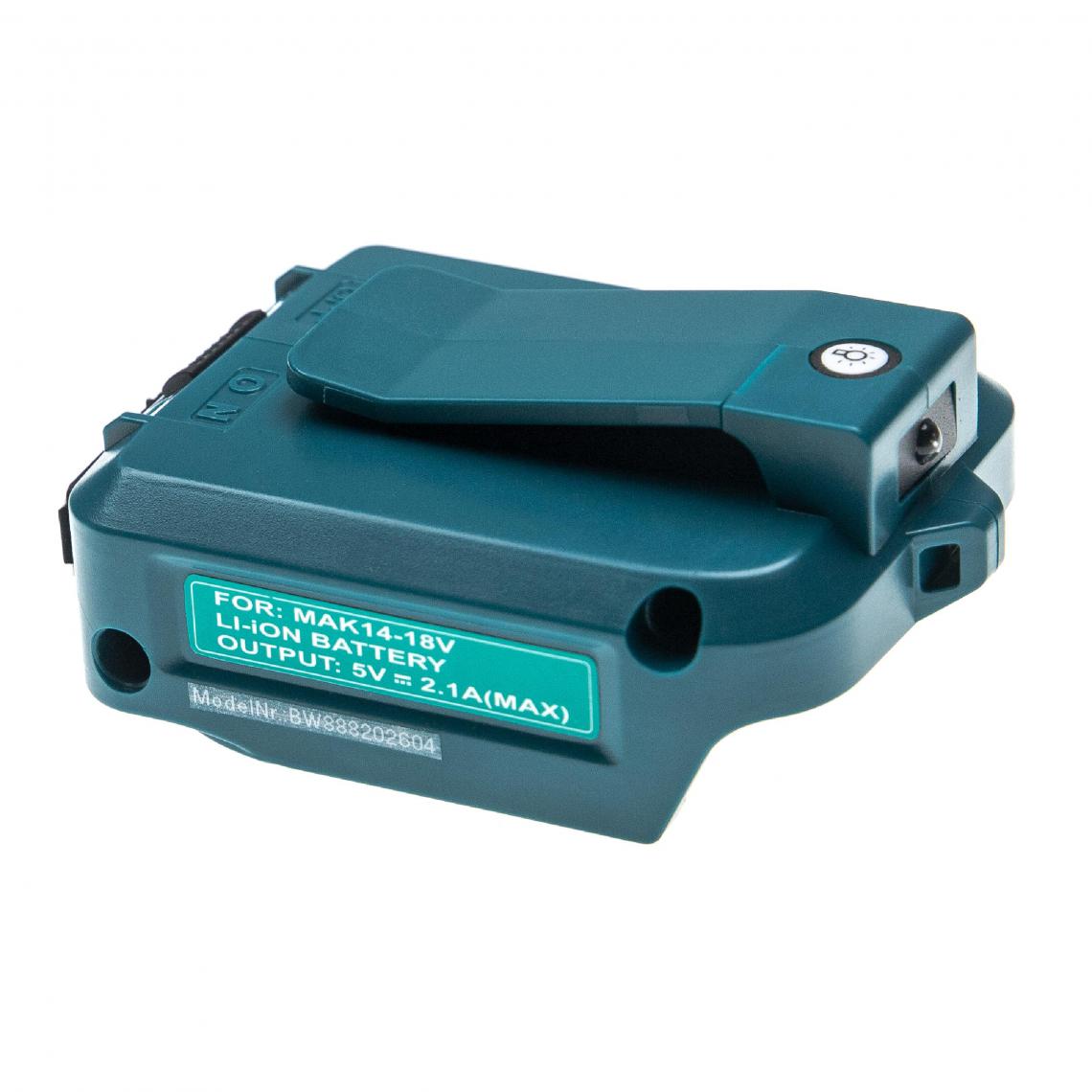 Vhbw - vhbw Adaptateur de batterie compatible avec Makita BL1830, Bl1845 outils électriques - Adaptateur batteries Li-ion 14,4 V - 18 V / 2 A - Accessoires vissage, perçage