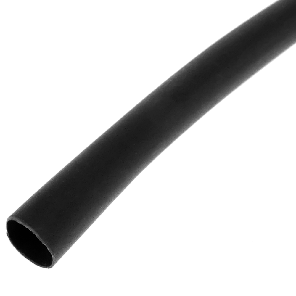 Bematik - Gaine thermorétractable noir 6,4 mm en rouleau de 3m - Fils et câbles électriques