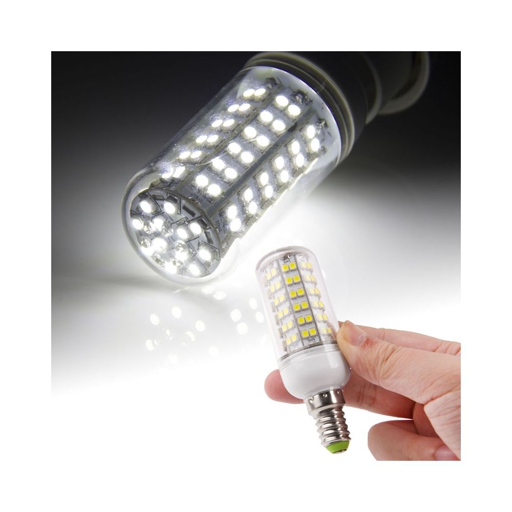 Wewoo - Ampoule Transparent E14 3528 SMD 8.0W AC 220V 660LM LED lampe de lumière de maïs avec couvercle blanche 108 LEDs - Ampoules LED