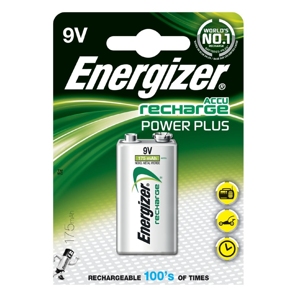 Energizer - pile rechargeable - energizer recharge power plus - 6lr61 - 9 volts - Piles rechargeables