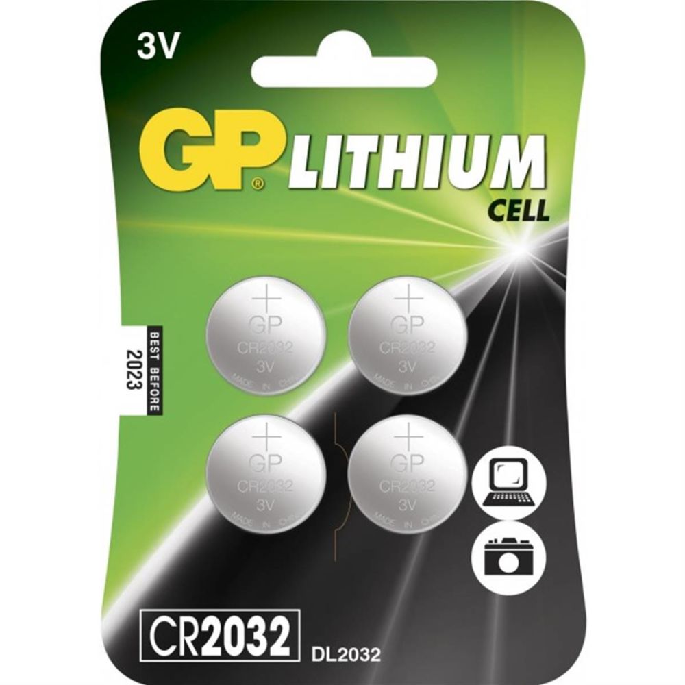 Gp Battery - GP Pack 4 Piles CR2032 3V - Piles standard