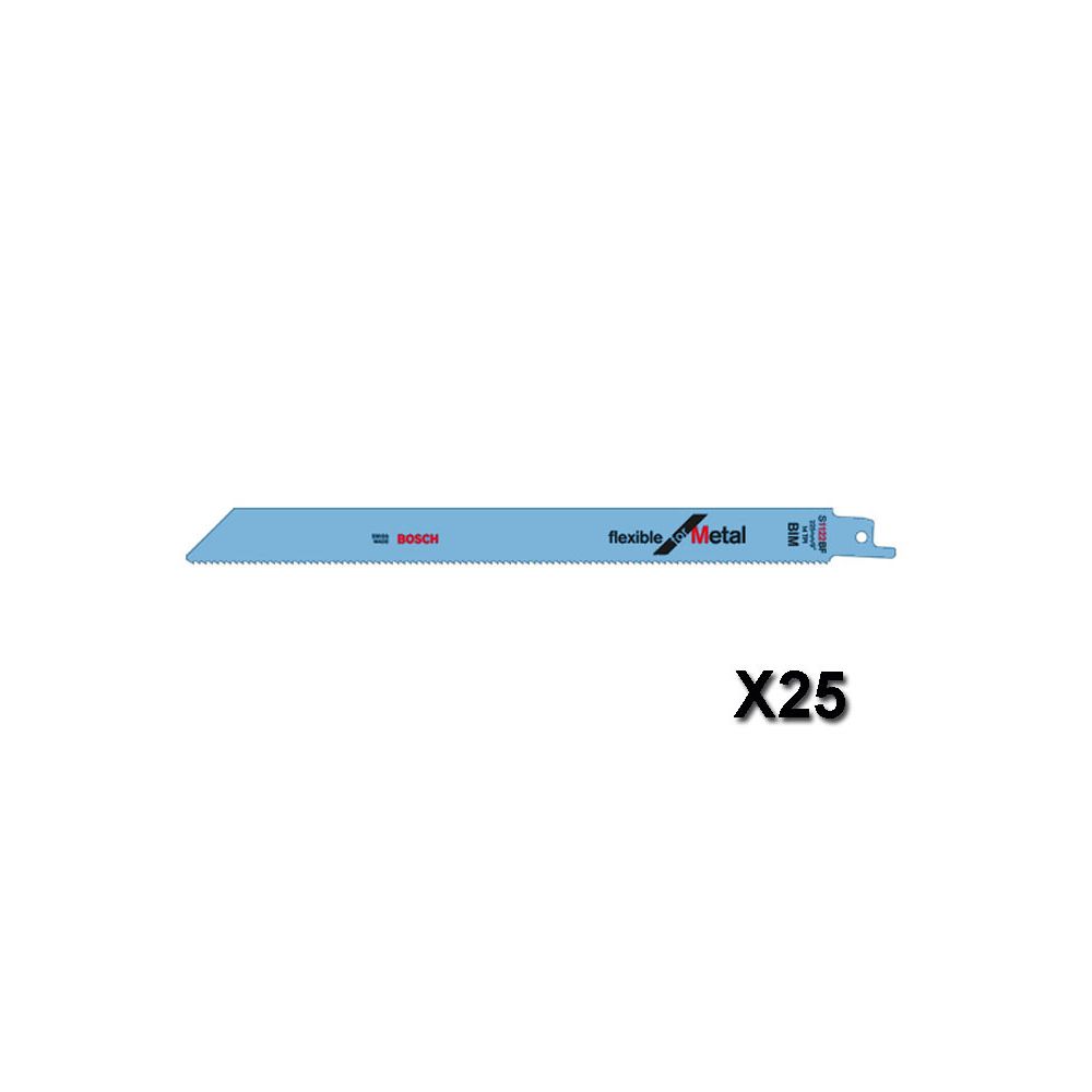 Bosch - Lot de 25 lames de scie sabre Flexible for Metal 225x19x0,9 mm BOSCH 2608657552 - Accessoires sciage, tronçonnage