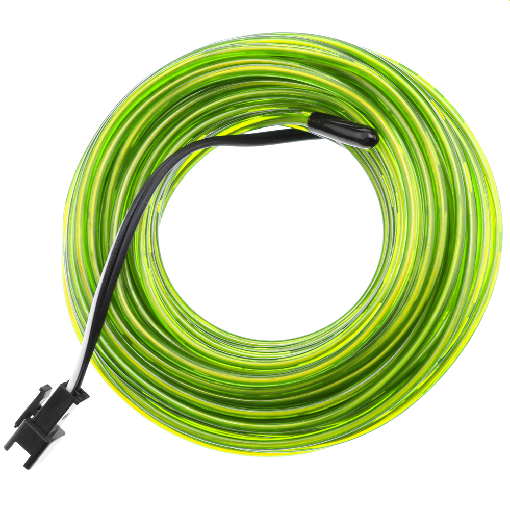 Bematik - 2.3mm de câble électroluminescent vert tendre 25m de bobine - Fils et câbles électriques