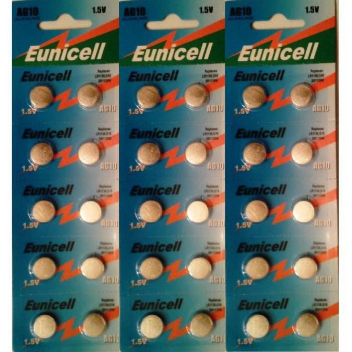 Eunicell - Eunicell 30 Piles AG10 LR54 - Piles standard