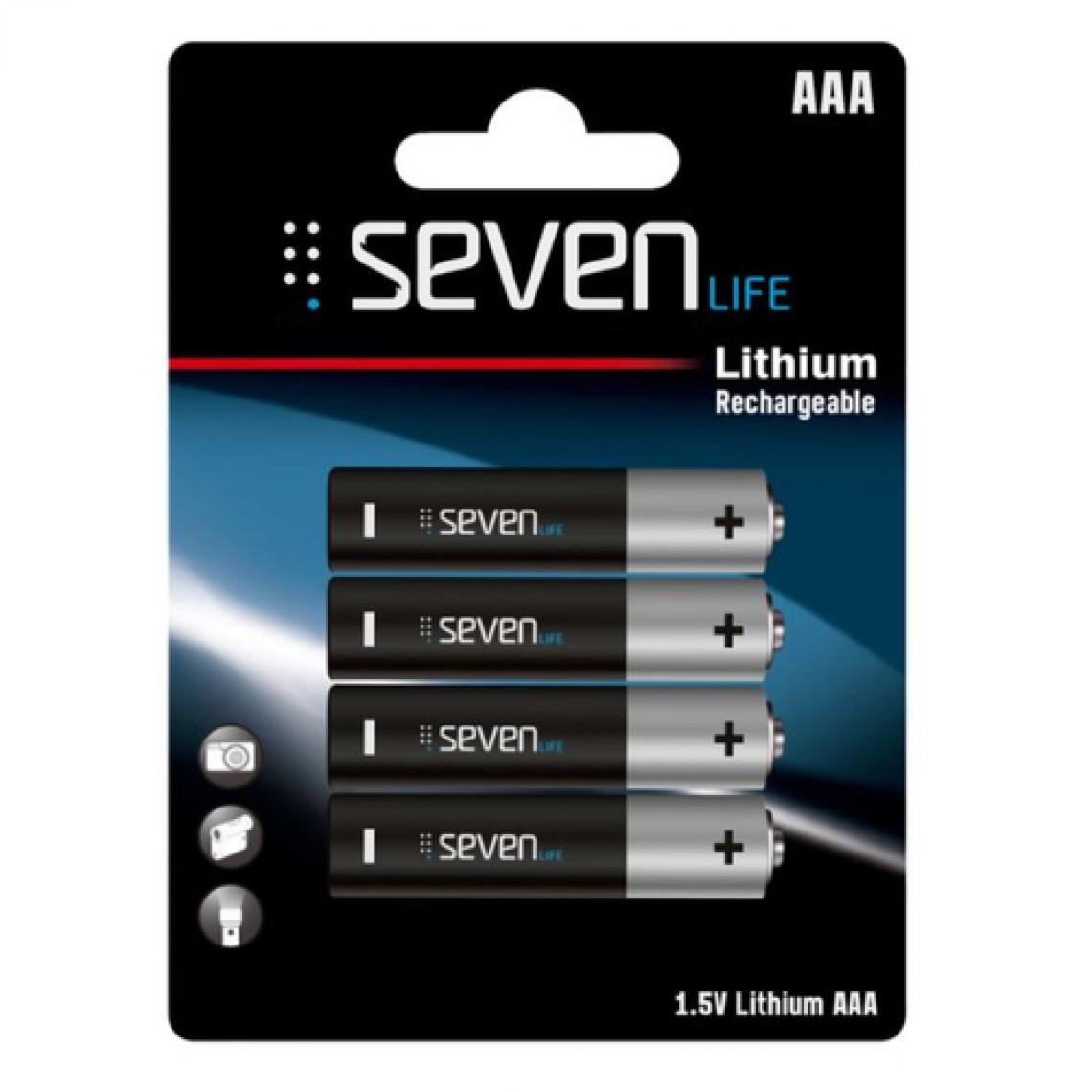 Tx - pack de piles rechargeables 220 mAh Seven Life, AAA - Piles rechargeables