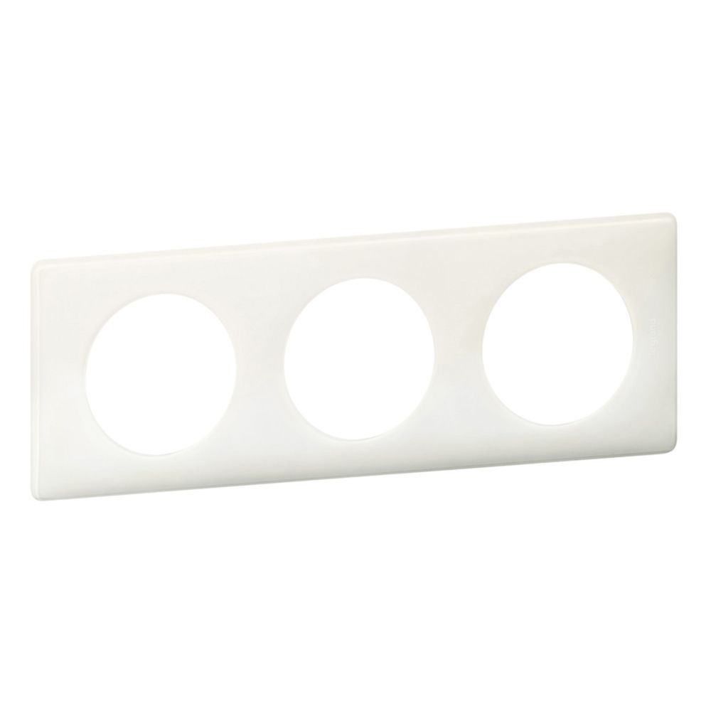 Legrand - plaque céliane 3 postes glossy blanc - Interrupteurs et prises en saillie