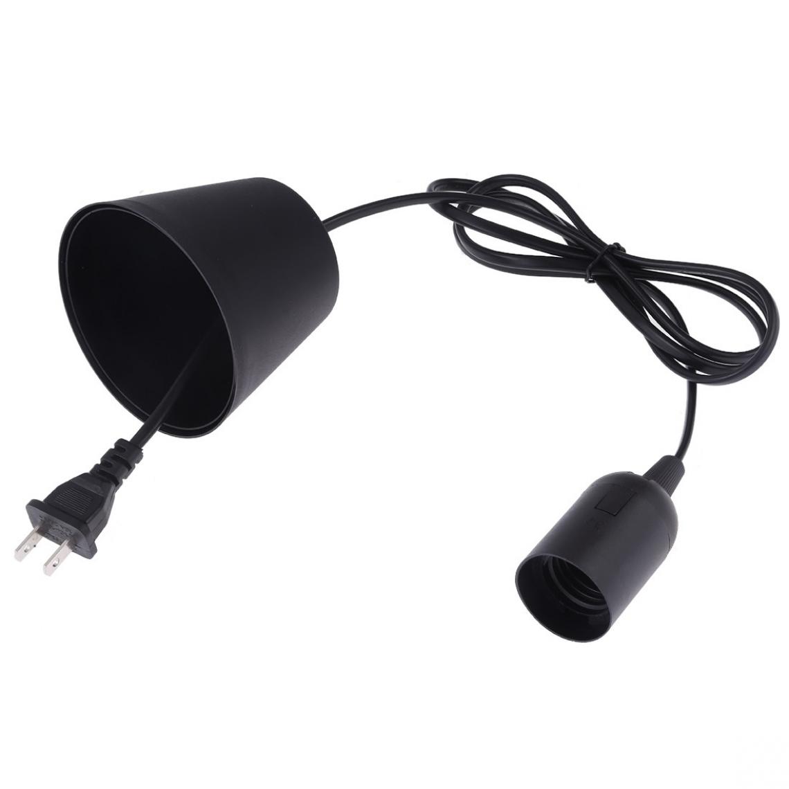 Wewoo - Prise d'alimentation de lustre de support de lampe de chapeau de fil E27 avec l'abat-jour et le câble d'extension de 1,5mprise des USA - Douilles électriques
