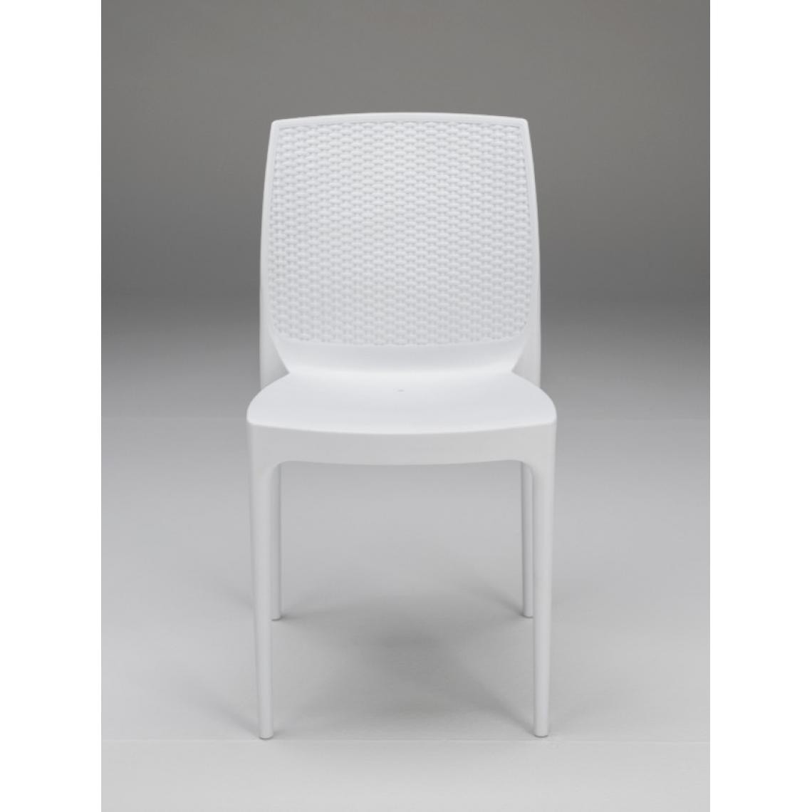 Homemania - HOMEMANIA Set de 2 chaises Salerno - Blanc - 45 x 57 x 83,5 cm - Chaises de jardin
