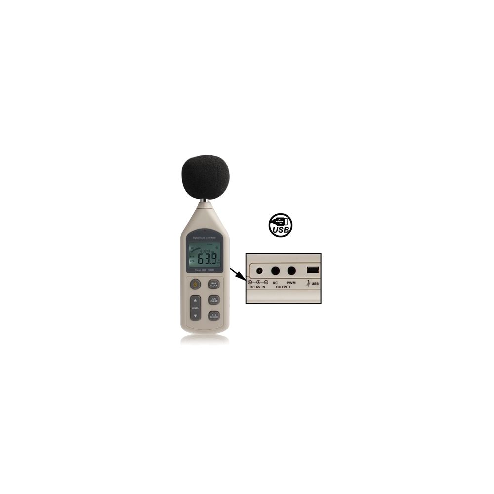 Wewoo - Sonomètre numérique avec port USB plage: 30dB ~ 130dB - Appareils de mesure