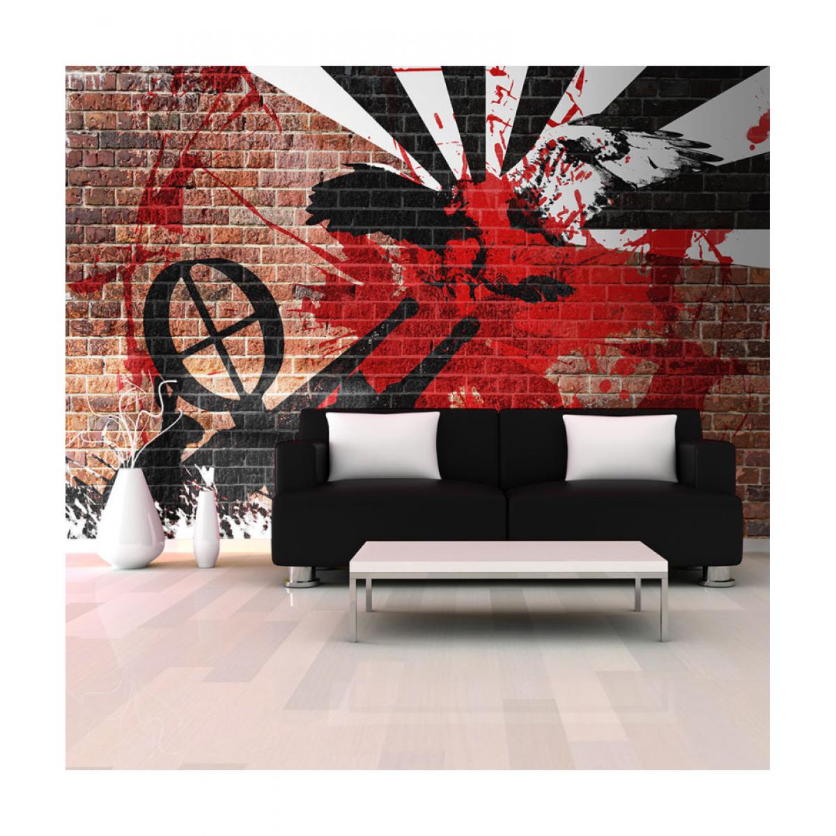 Artgeist - Papier peint - Graffiti sur un mur de brique 400x309 - Papier peint