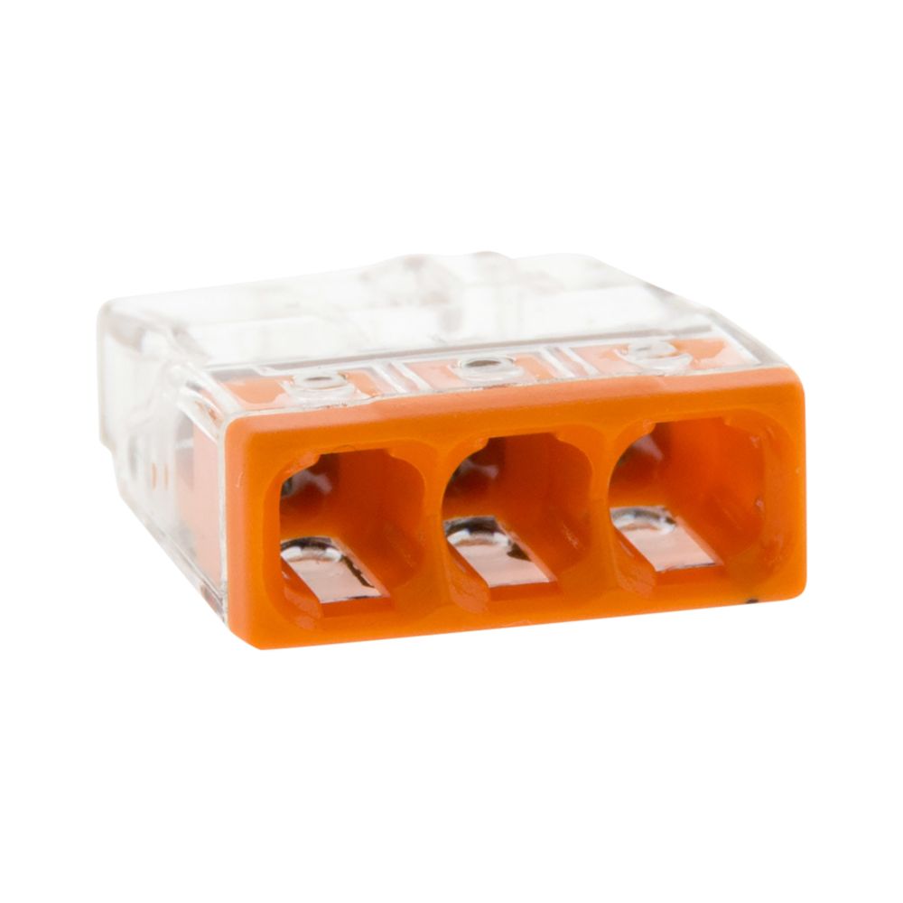 Wago - Lot de 15 mini bornes de connexion rapide S2273 pour fils rigides - 3 entrées - Wago - Accessoires de câblage