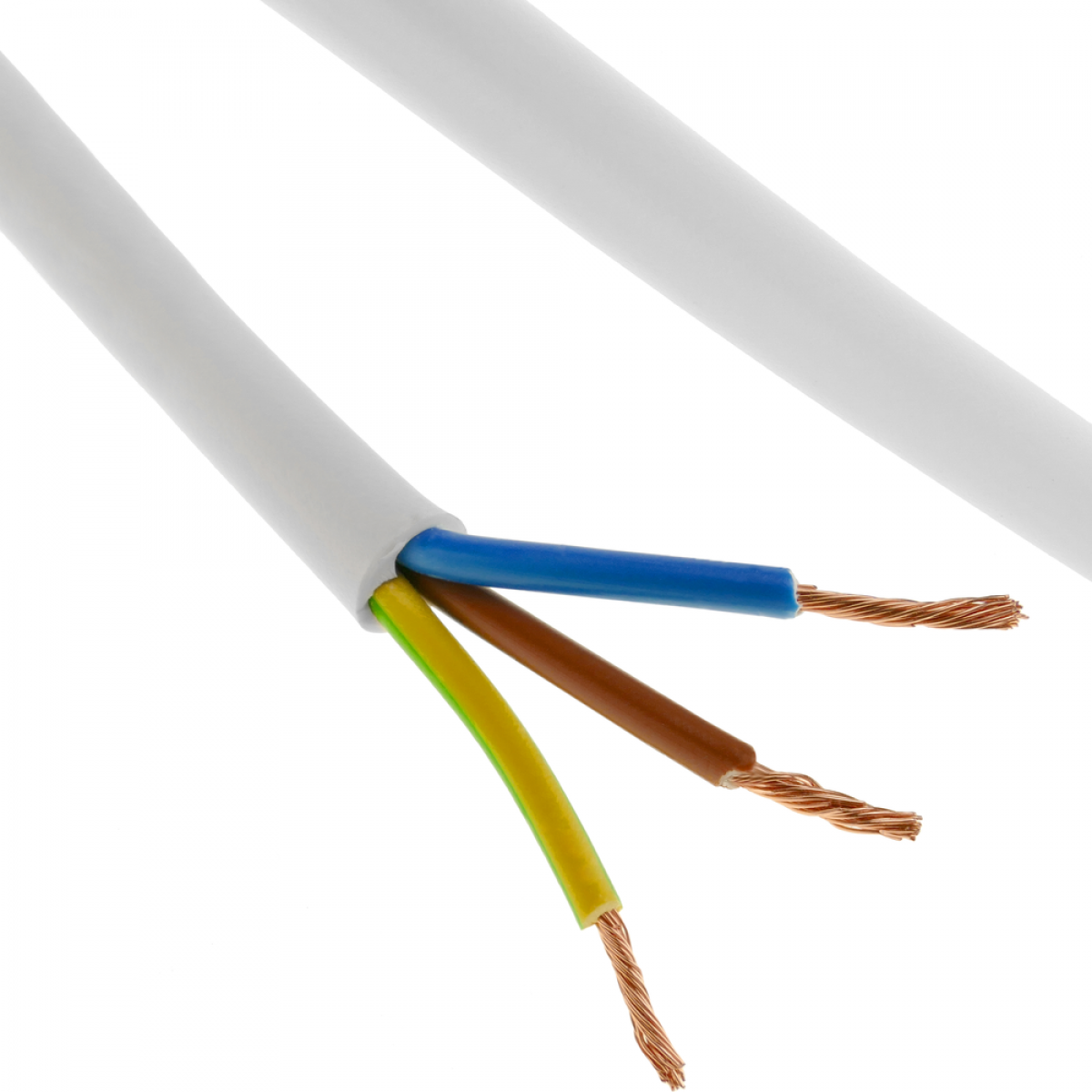 Bematik - Bobine de câble électrique 25 m blanc 3x2.5 mm - Fils et câbles électriques