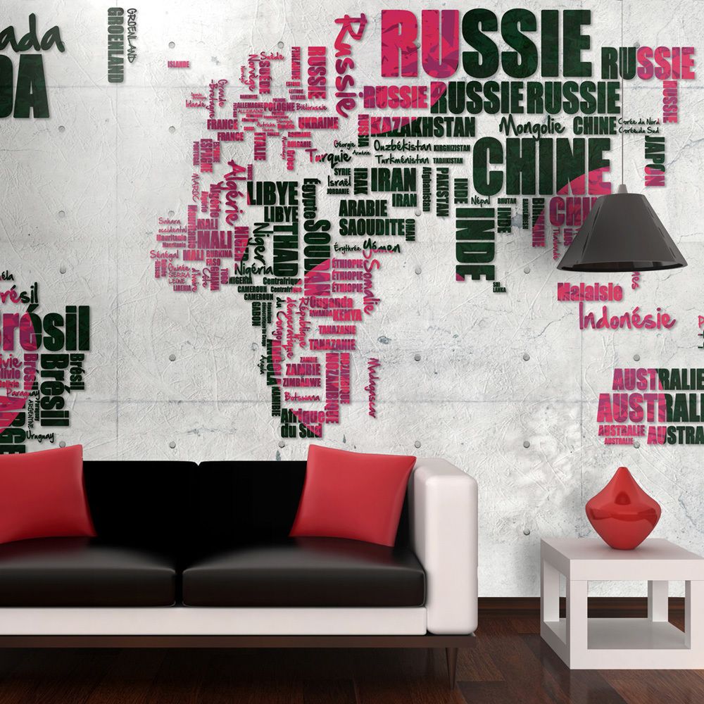 Bimago - Papier peint - World of travel - Décoration, image, art | Carte du monde | - Papier peint