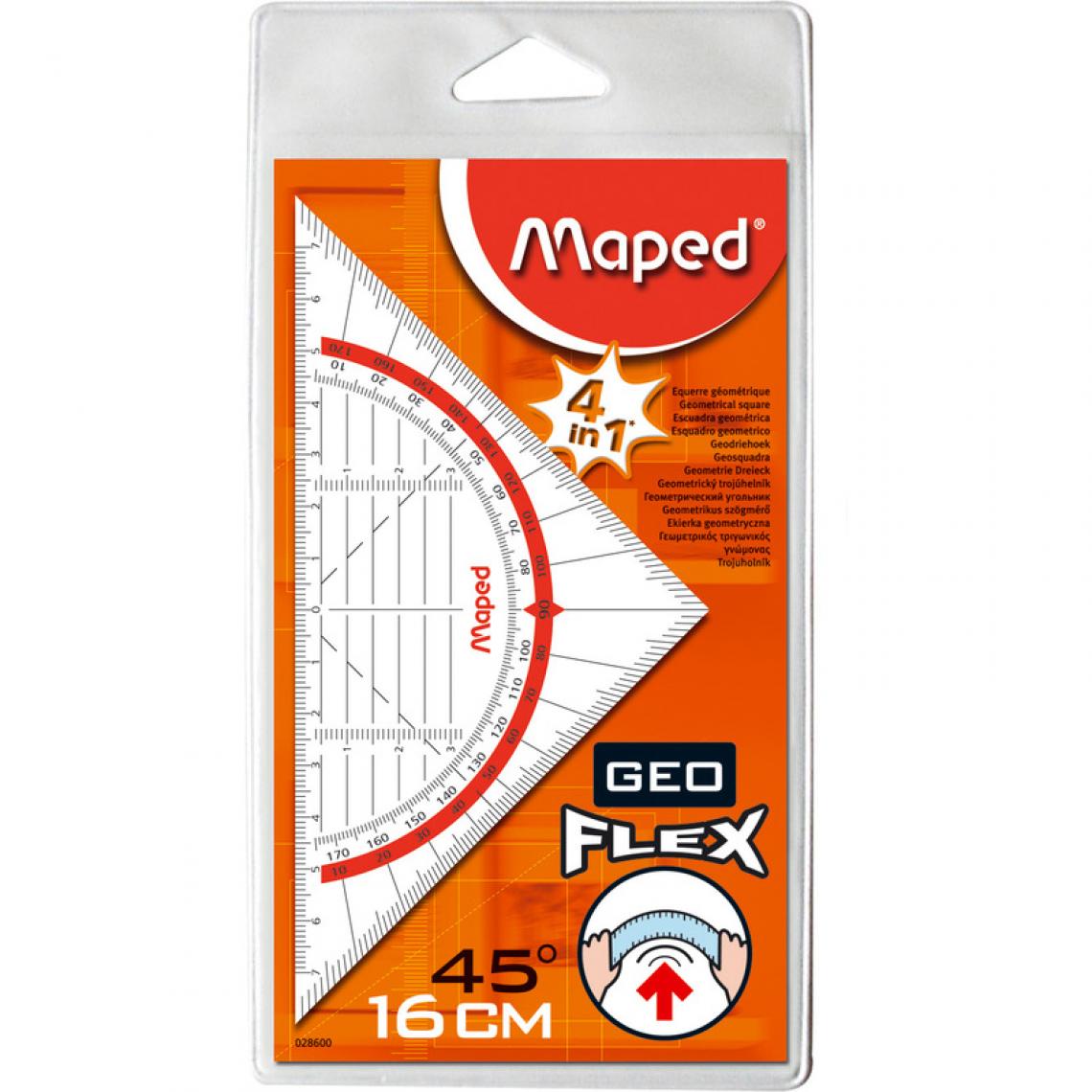Maped - Maped Equerre géométrique Geo-Flex, hypoténuse: 160 mm () - Pointes à tracer, cordeaux, marquage