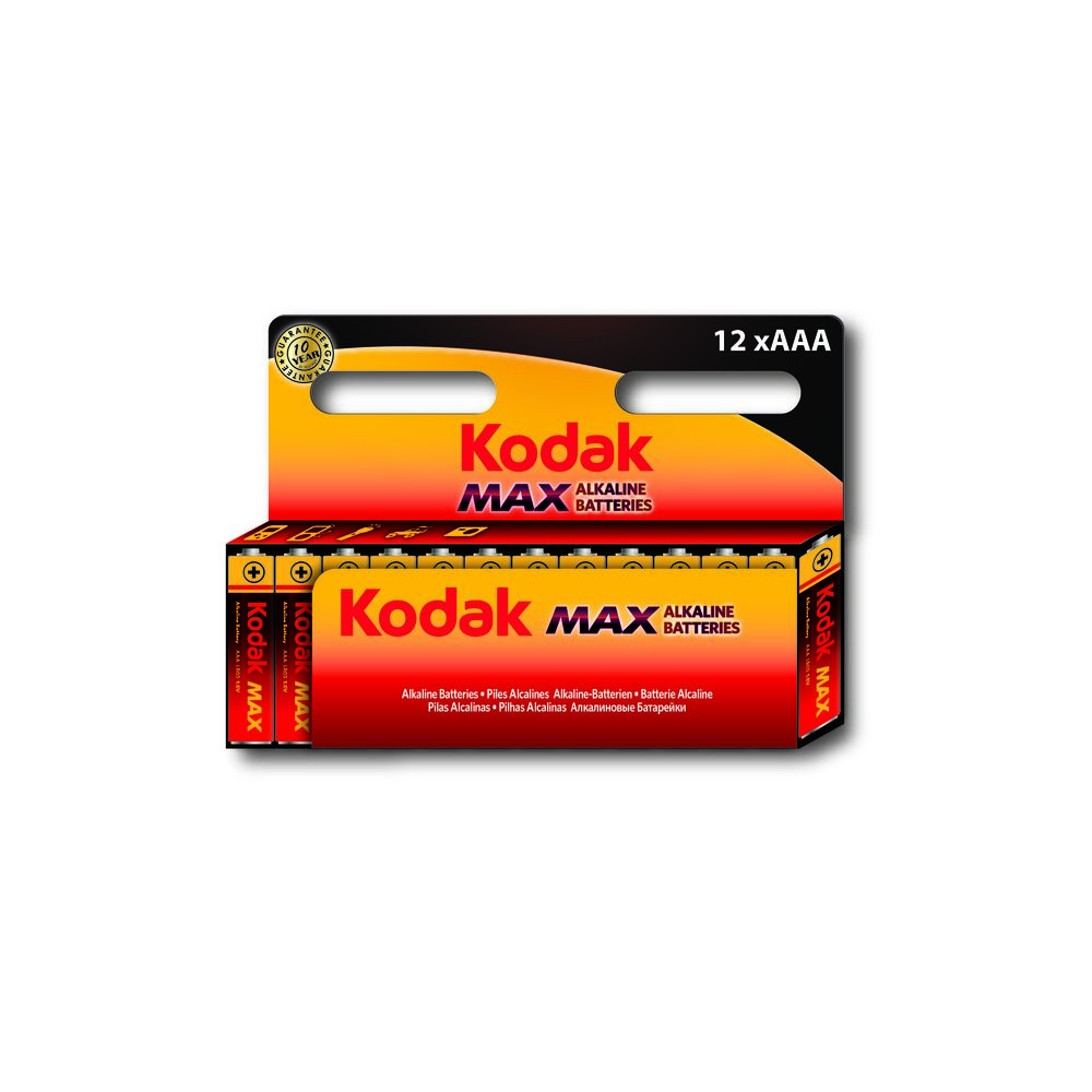 Kodak - KODAK - Piles - MAX Alcaline - AAA / LR03 - pack de 12-- - Piles rechargeables