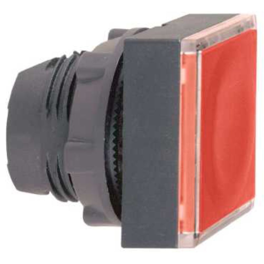 Schneider Electric - tête bouton poussoir - carré - lumineux - affleurant - rouge - schneider zb5cw343 - Moulures et goulottes