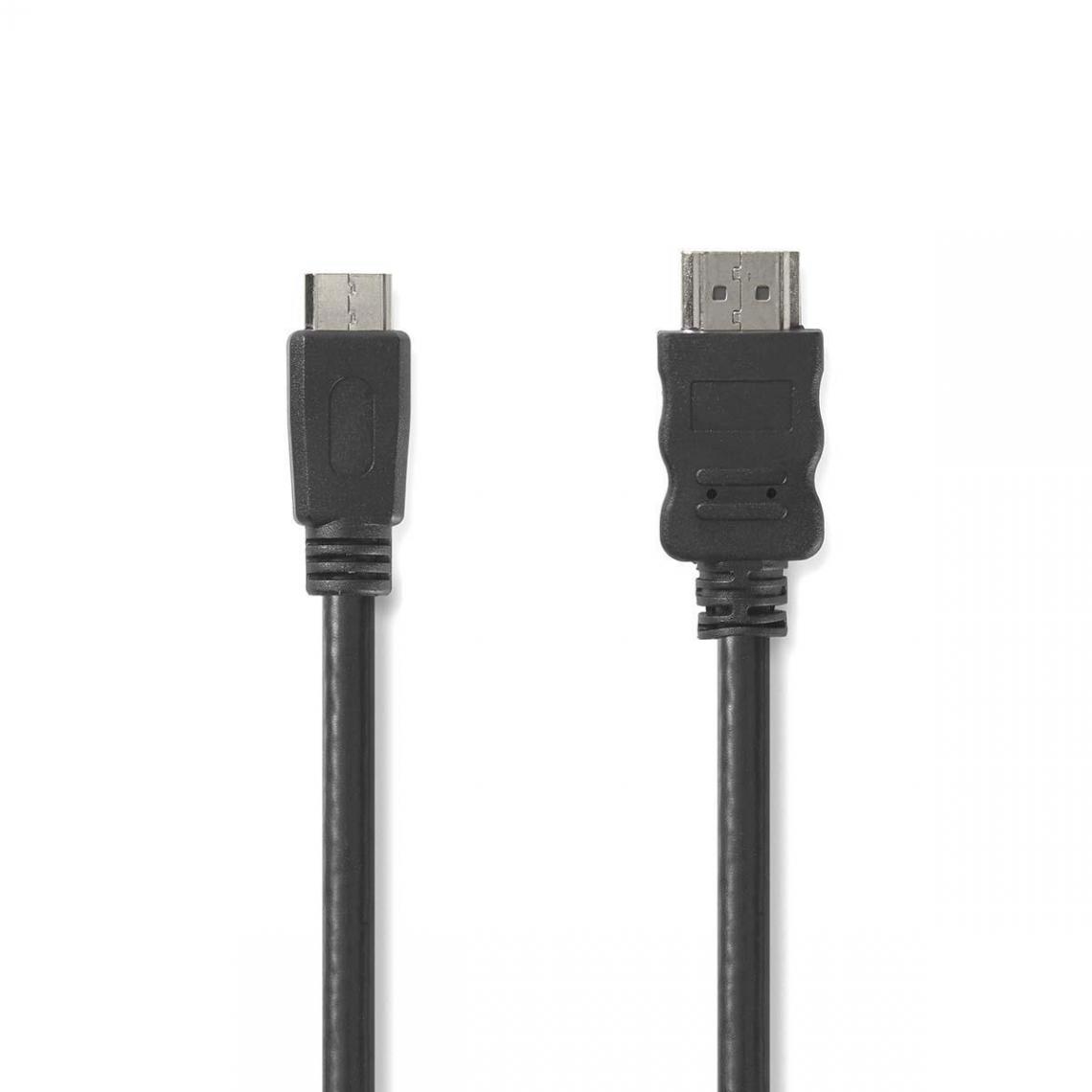 Nedis - Câble HDMI™ Haute Vitesse avec Ethernet Connecteur HDMI - Mini-Connecteur HDMI 2,0 m Noir - Adaptateurs