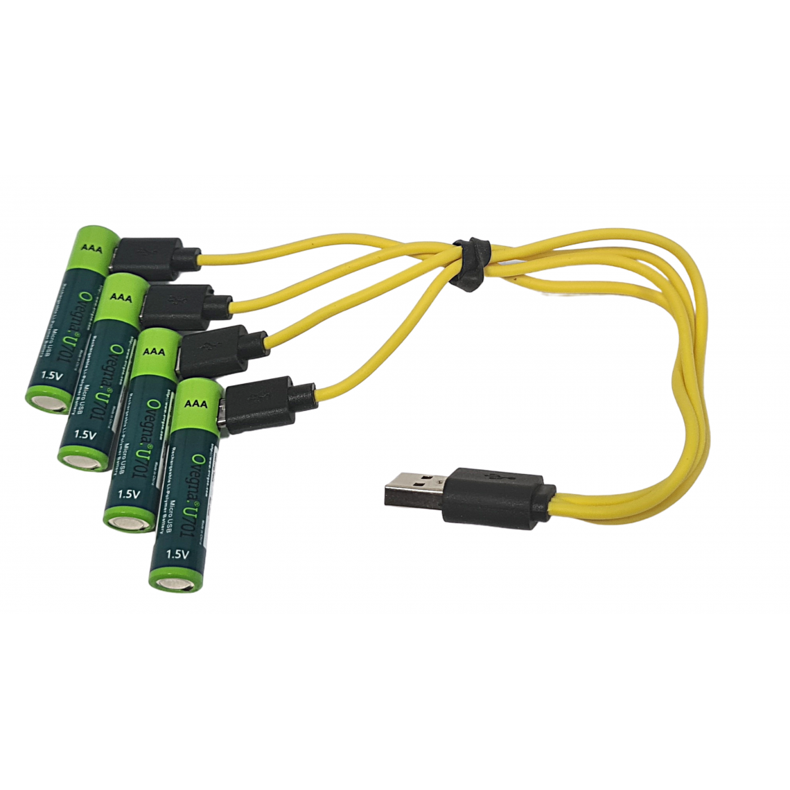 Ovegna - "Ovegna U701 : Piles AAA légères, en Lithium-ION (Non NiMH, Non alcalines), 600 mAh, Rechargeables par entrée Micro USB, (Jeu de 4)" - Piles rechargeables