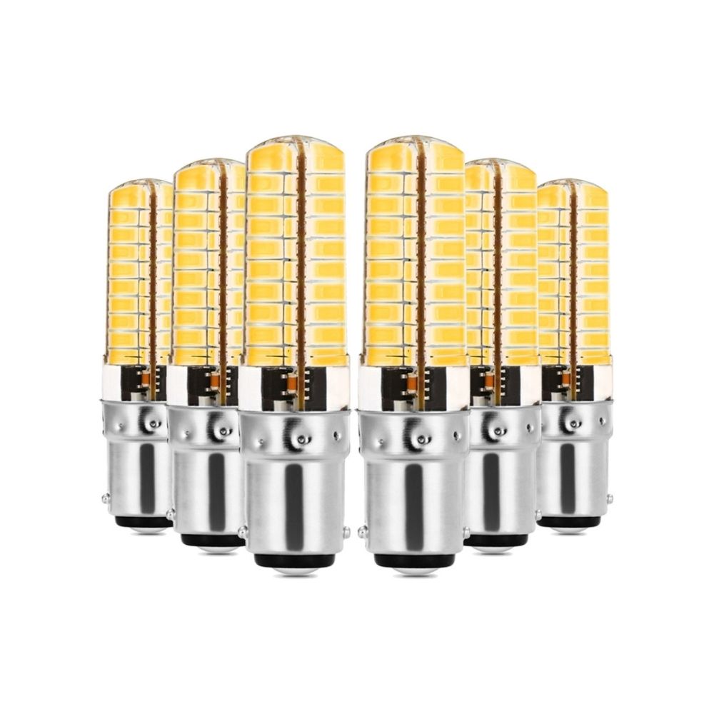 Wewoo - Ampoule LED SMD 5730 6PCS BA15D 5W AC 110-130V 80LEDs SMD 5730 lampe à économie d'énergie en silicone (blanc chaud) - Ampoules LED