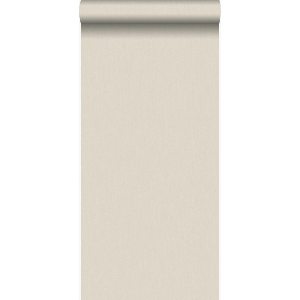 Origin - Origin papier peint lin beige vanille - 347006 - 53 cm x 10,05 m - Papier peint