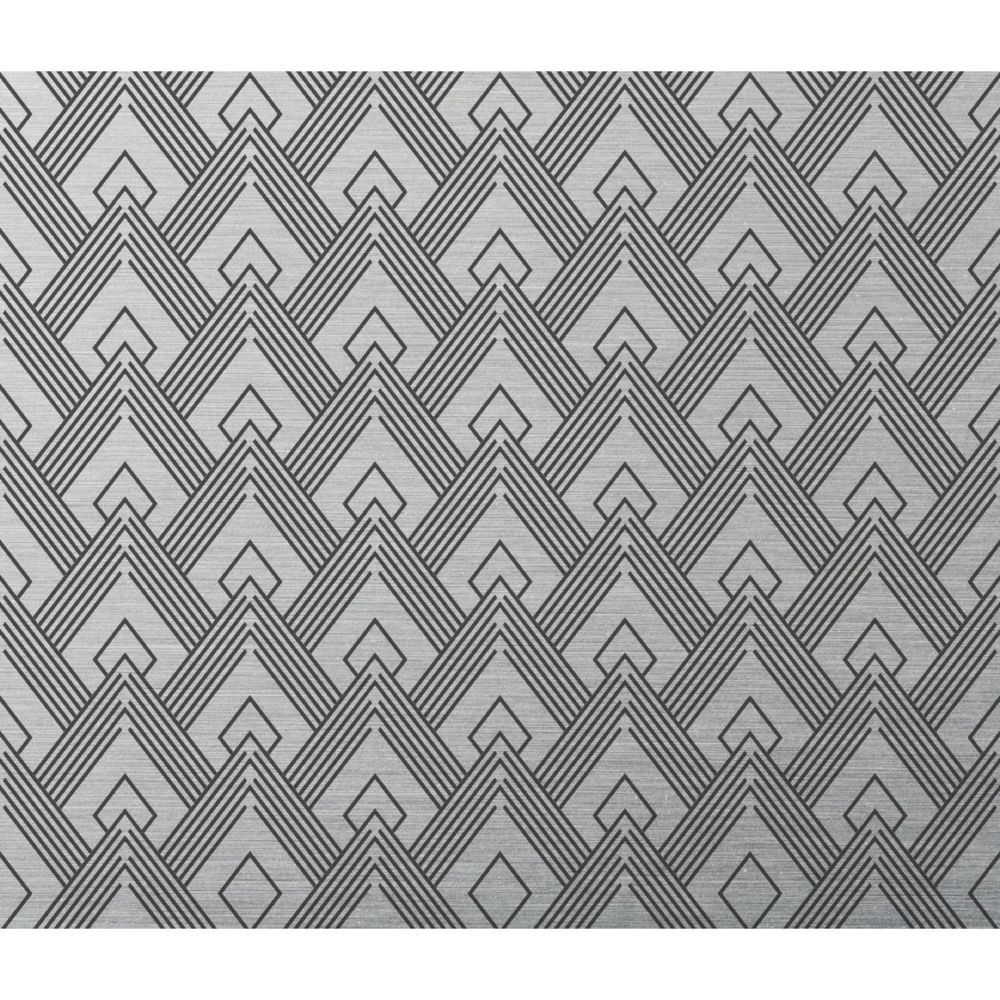 Cpm - Crédence adhésive en aluminium Art déco - L. 70 x l. 40 cm - Noir - Fond de hotte