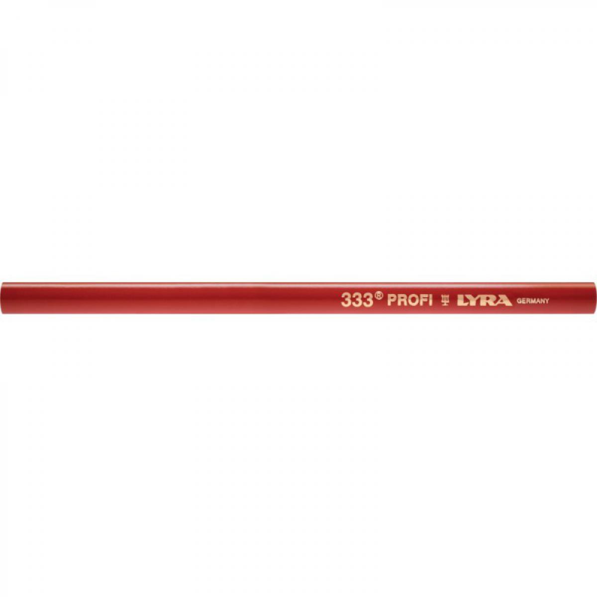 Lyra - Crayon de charpentier oval rouge 24cm Lyra (Par 12) - Pointes à tracer, cordeaux, marquage
