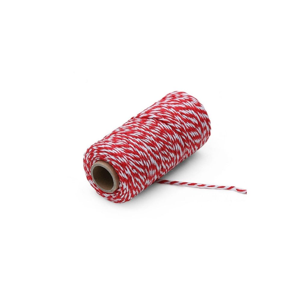 Wewoo - Fil de coton bicolore fait à la main bricolage cordon cadeau boîte d'emballage corde 2 mm d'épaisseur 100 m / rouleau 03 - Corde et sangle