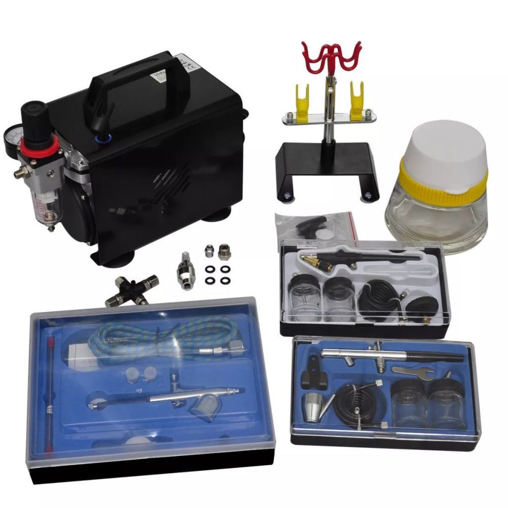 Vidaxl - Kit de compresseur d'aérographe avec 3 pistolets - 140286 | - Compresseurs