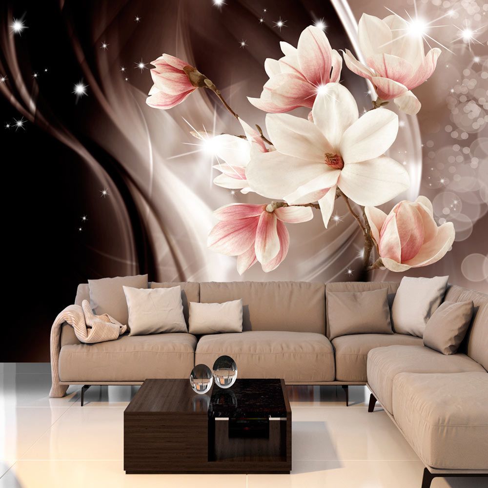 marque generique - 150x105 Papier peint Magnolias Fleurs Contemporain Magic of the Night - Papier peint