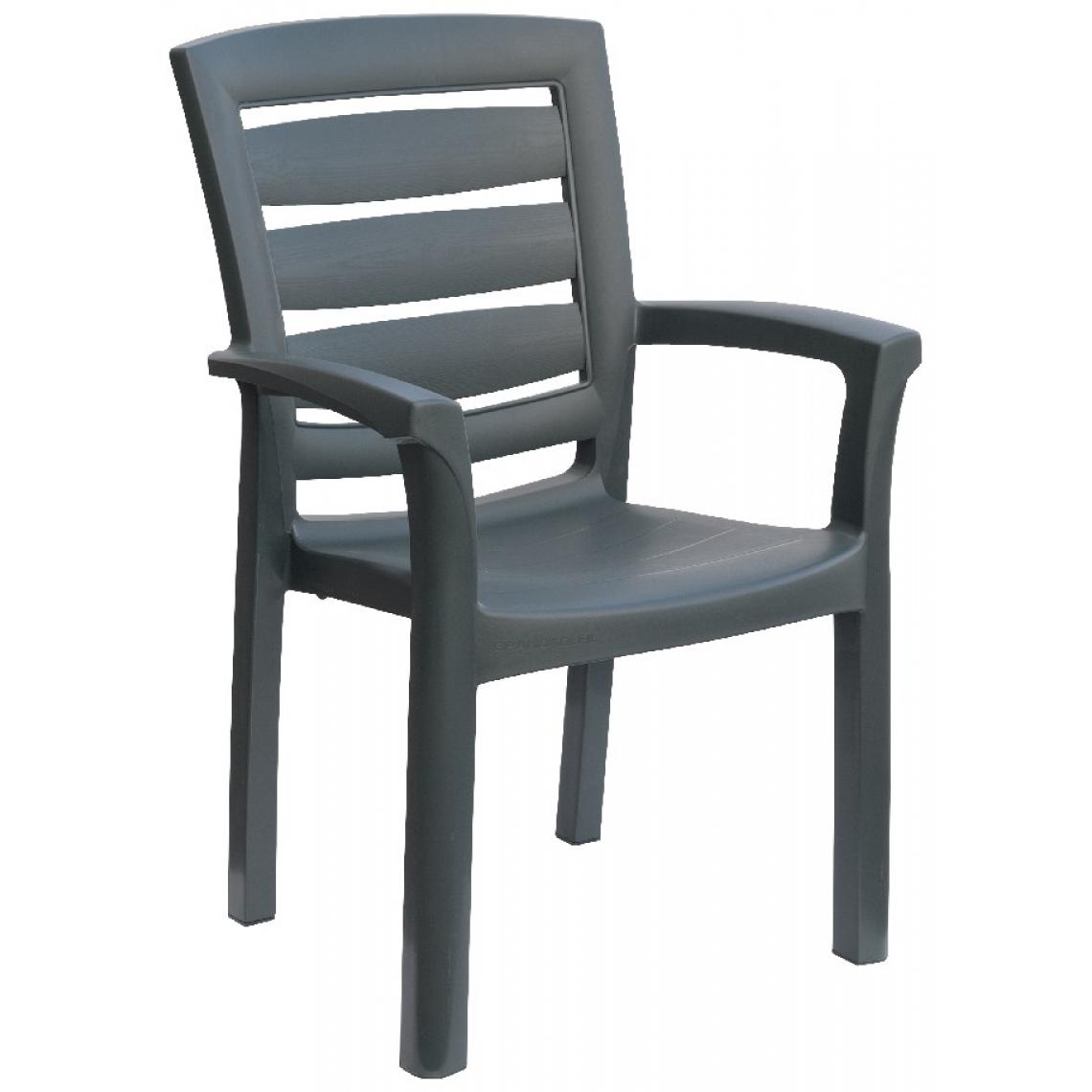 Homemania - HOMEMANIA Set de 2 chaises Pescara - Noir - 64 x 59 x 90 cm - Chaises de jardin