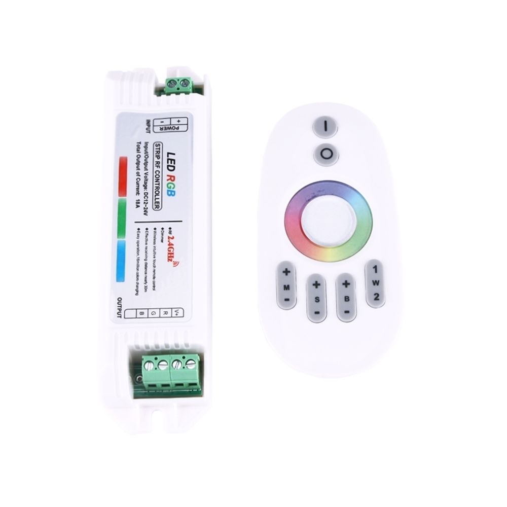 Wewoo - 2.4GHz RF écran tactile sans blanc fil RGB LED gradation contrôleur, DC 12-24V - Ampoules LED