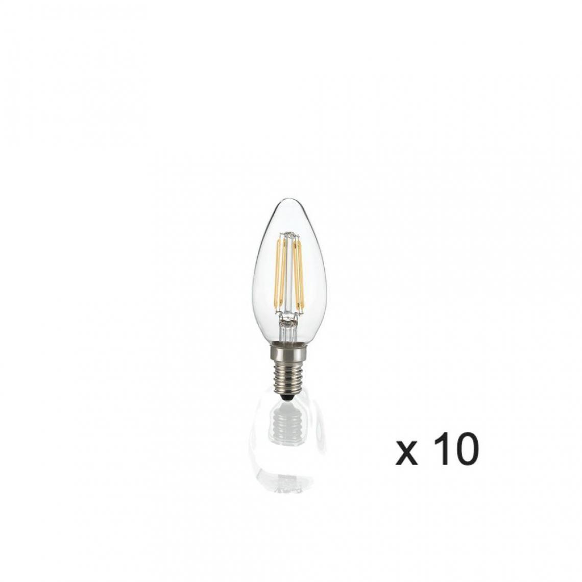 Ideal Lux - Ampoule (x10) 4W E14 Transparent D3,5 153933 - Ampoules LED