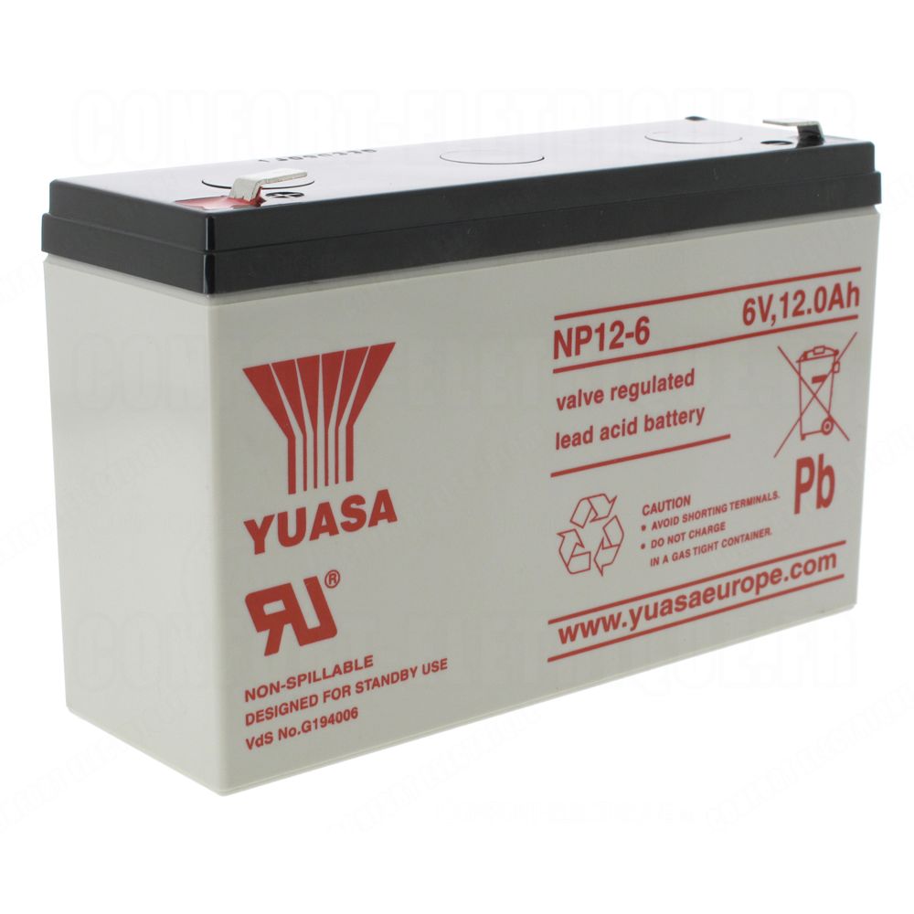 Yuasa - batterie 6 volts 1.2 ah - yuasa np12-6 - Piles standard